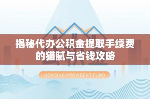简阳揭秘代办公积金提取手续费的猫腻与省钱攻略